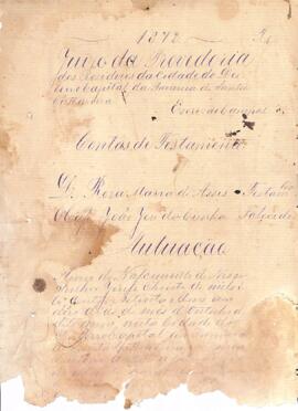 Contas de Testamento de João José da Cunha