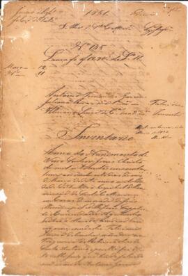 Inventário de Antonio Fernandes Garcia e Juliana Roza de Jezus