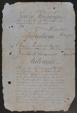 Inventário de Antônio de Santa Pulcheria Mendes e Oliveira