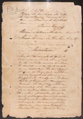 Autos de inventário de Manoel Antonio Machado