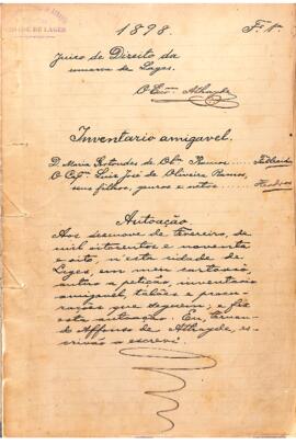 Inventário de Maria Gertrudes de Oliveira Ramos