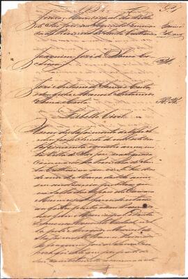 Libelo Civil de Joaquim José de Souza