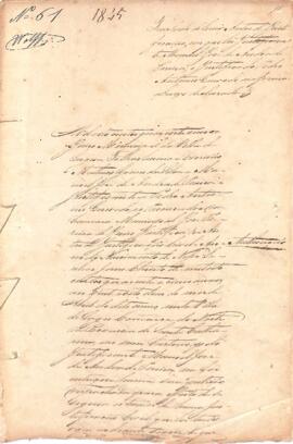 Justificação de Manoel José de Andrade Pereira