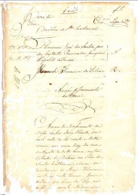 Juramento de Alma de Manoel Francisco da Silva