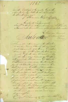 Conta Testamentária de Francisco Antônio Adão de Sousa