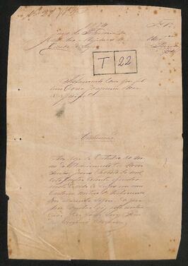 Testamento de Joaquina Roza de Aguiar