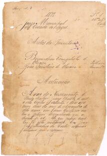 Inventário de Bernardina Evangelista de Oliveira