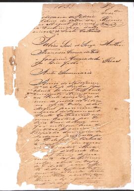 Sumário de Culpa de Sabino Luiz de Souza