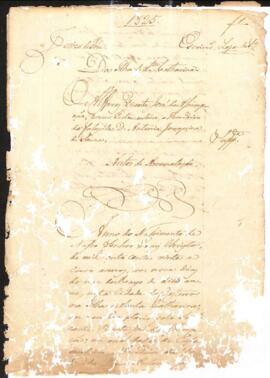 Autos de arrematação de Vicente José de Assumpção