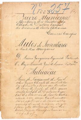 Inventário de Anna Joaquina Figueiredo