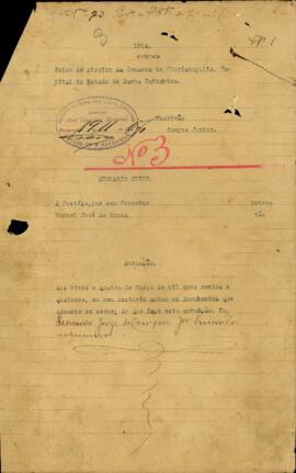 Sumário Crime de Manoel José de Souza