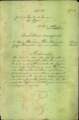 Inventário de Maria Christiana Sohre Schumacher
