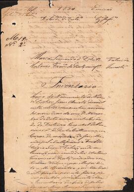 Inventário de Maria Leonarda de Santo Antonio