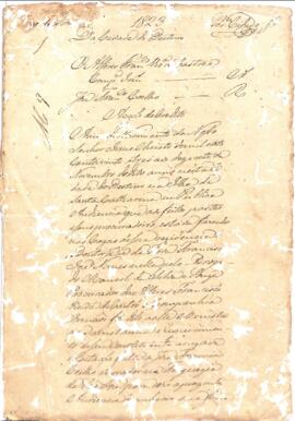 Ação de Crédito de Francisco Vieira de Castro