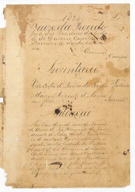 Inventário de Vicente d'Ávilla da Rocha