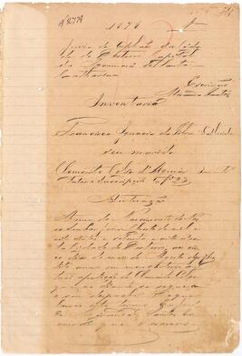 Inventário de Francisca Ignacia de Silva