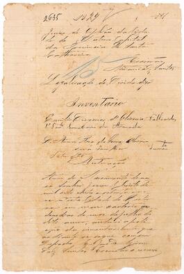 Inventário de Emilio Diógenes de Oliveira