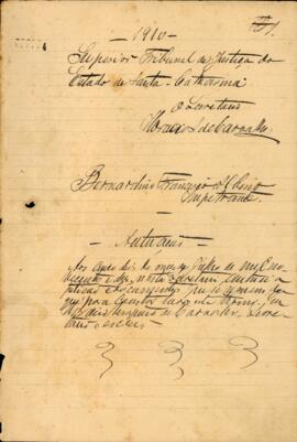 Habeas Corpus de Bernardino Francisco Albino