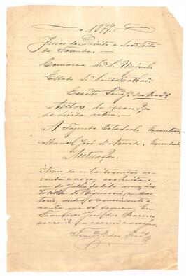 Execução de dívida ativa de Manoel José d'Azevedo