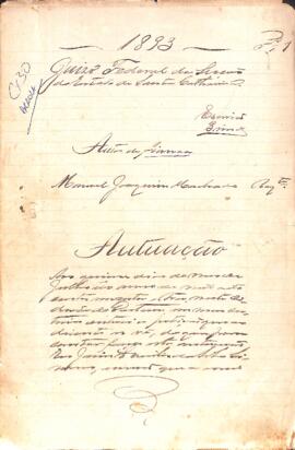 Autos de fiança de Manuel Joaquim Machado