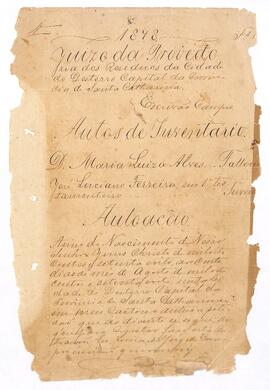 Inventário de Maria Luiza Alves