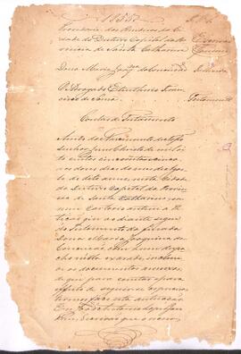 Testamento de Maria Joaquina da Conceição