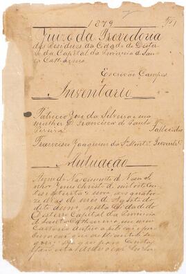 Inventário de Patrício José da Silveira e Francisca de Paula Pereira