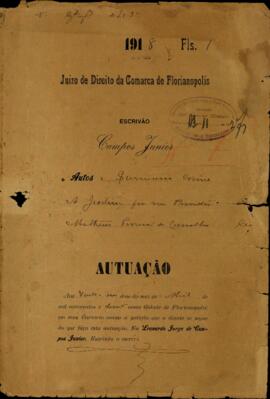 Sumário Crime de Matheus Pereira de Carvalho