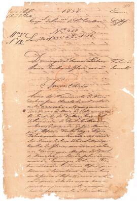 Inventário de Domingos de Souza Lisboa