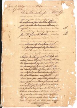 Ação de Condenação de José de Souza de Avila