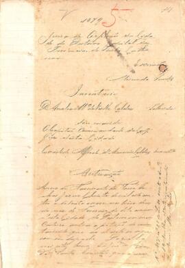 Inventário de Amélia Maria do Valle Caldas