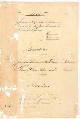 Inventário de Joaquina Theodora do Amor Divino