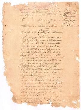 Contas de Testamento de Francisca Clara de Jesus
