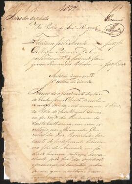 Requerimento de Feliciano José de Azevedo