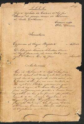 Inventário de Cypriano de Souza Baptista