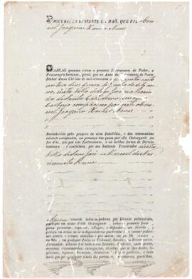 Procuração de Joaquim Xavier Neves
