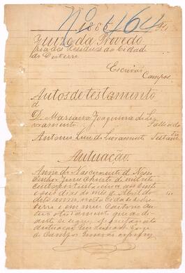 Testamento de Mariana Joaquina do Livramento