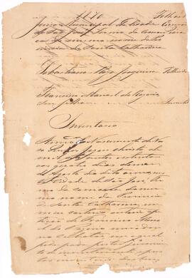 Inventário de Sebastiana Roza Joaquina