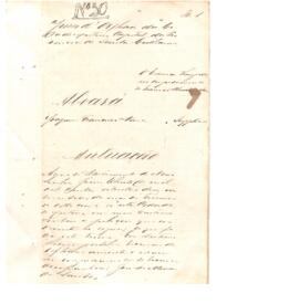 Requerimento de Joaquim Francisco Nunes