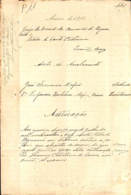 Arrolamento de José Francisco Mafra