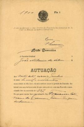 Execução Fiscal de João Antônio da Silva