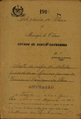 Corpo de Delito de Francisco Rodrigues da Silva