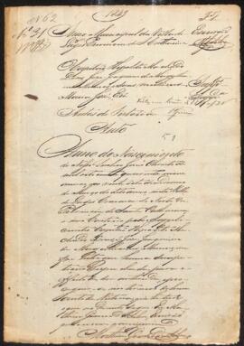 Auto de vistoria de Hipólito Machado Dias e José Joaquim de Magalhães Munis