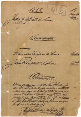 Inventário de Francisco Propicio de Sousa