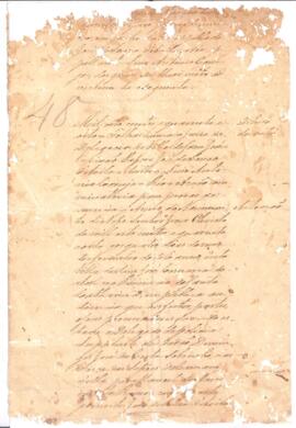 Translado de Ação Cominatória de José de Souza d’Ávila