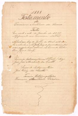 Testamento de Ponciano Antônio de Lemos