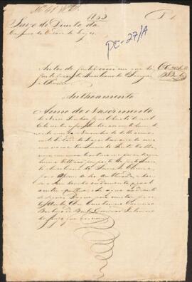 Autos de Justificação de Aureliano de Souza e Oliveira