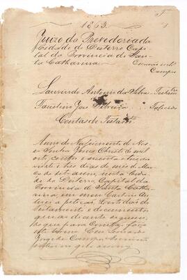 Testamento de Faustino José Silveira