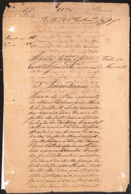 Inventário de Maria Joaquina d'Jezus