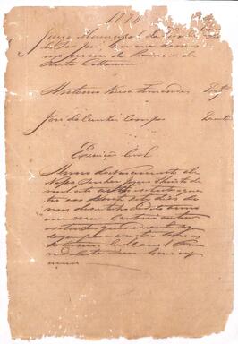 Execução de sentença contra José da Cunha Campos